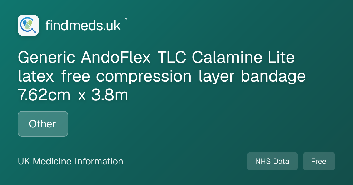Generic AndoFlex TLC Calamine Lite latex free compression layer bandage ...