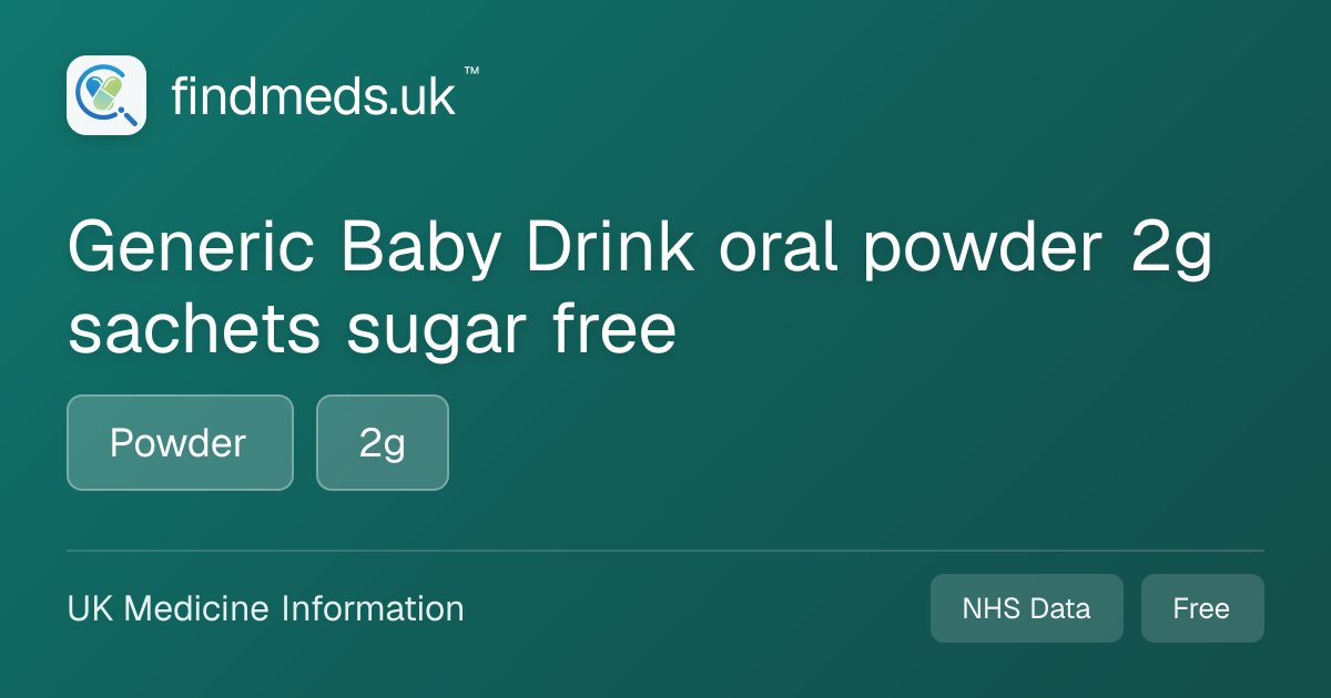 Generic Baby Drink oral powder 2g sachets sugar free | findmeds.uk™