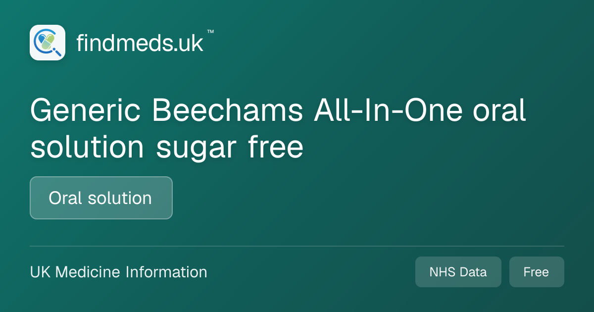 Generic Beechams All-In-One oral solution sugar free | findmeds.uk™