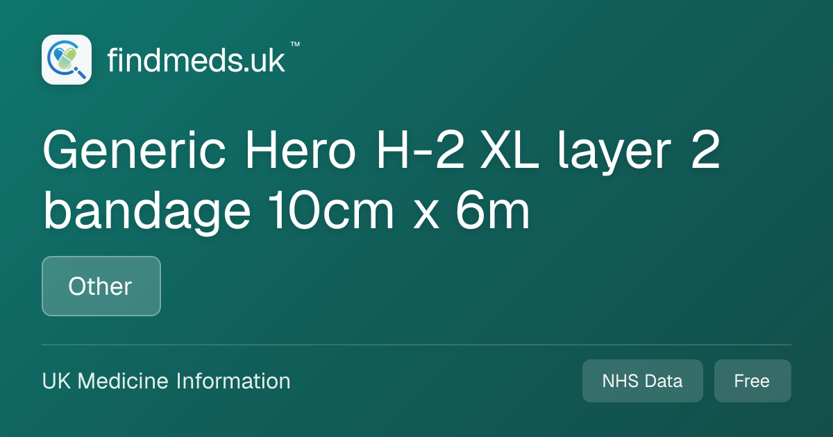 Generic Hero H-2 XL layer 2 bandage 10cm x 6m | findmeds.uk™