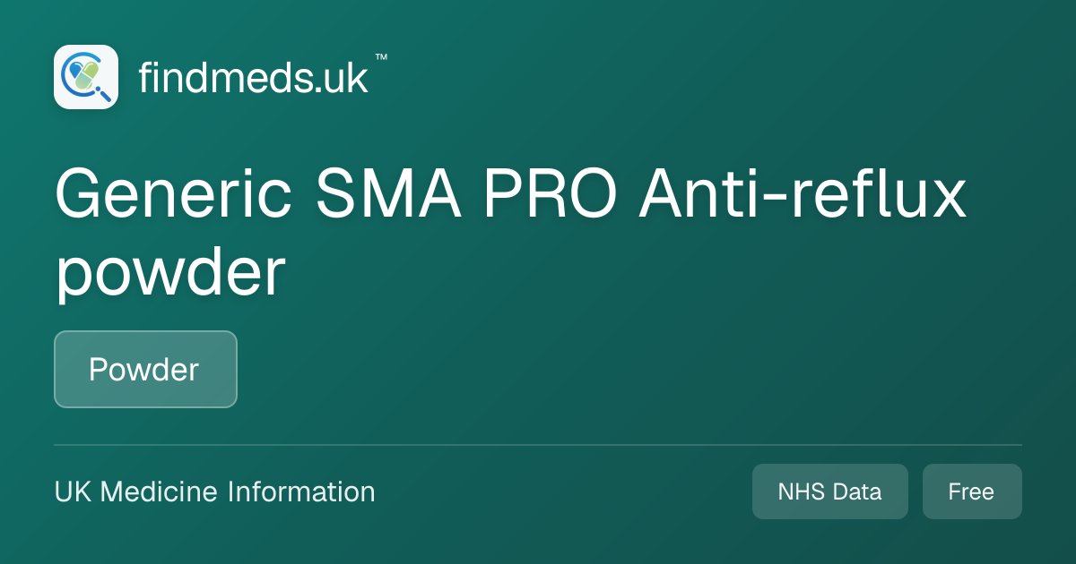 Generic SMA PRO Anti-reflux powder | findmeds.uk™