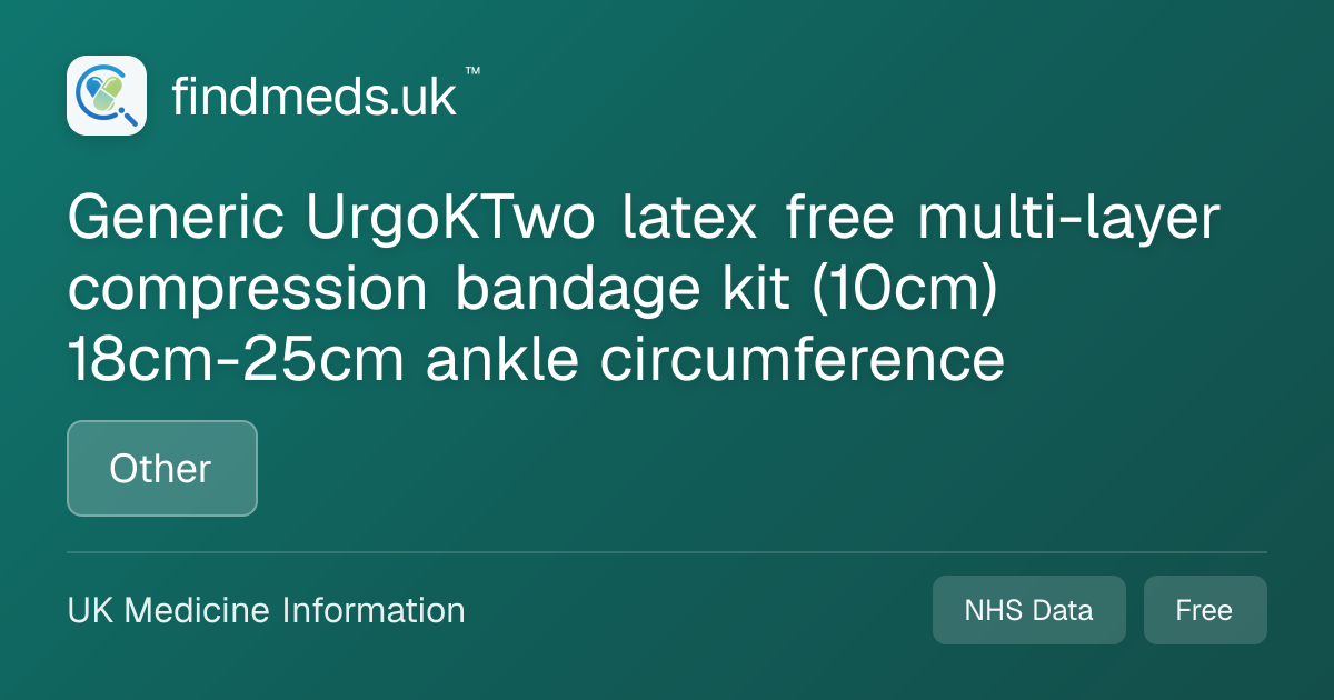 Generic UrgoKTwo latex free multi-layer compression bandage kit (10cm ...