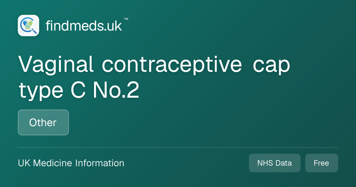 Vaginal contraceptive cap type C No.2 | findmeds.uk™